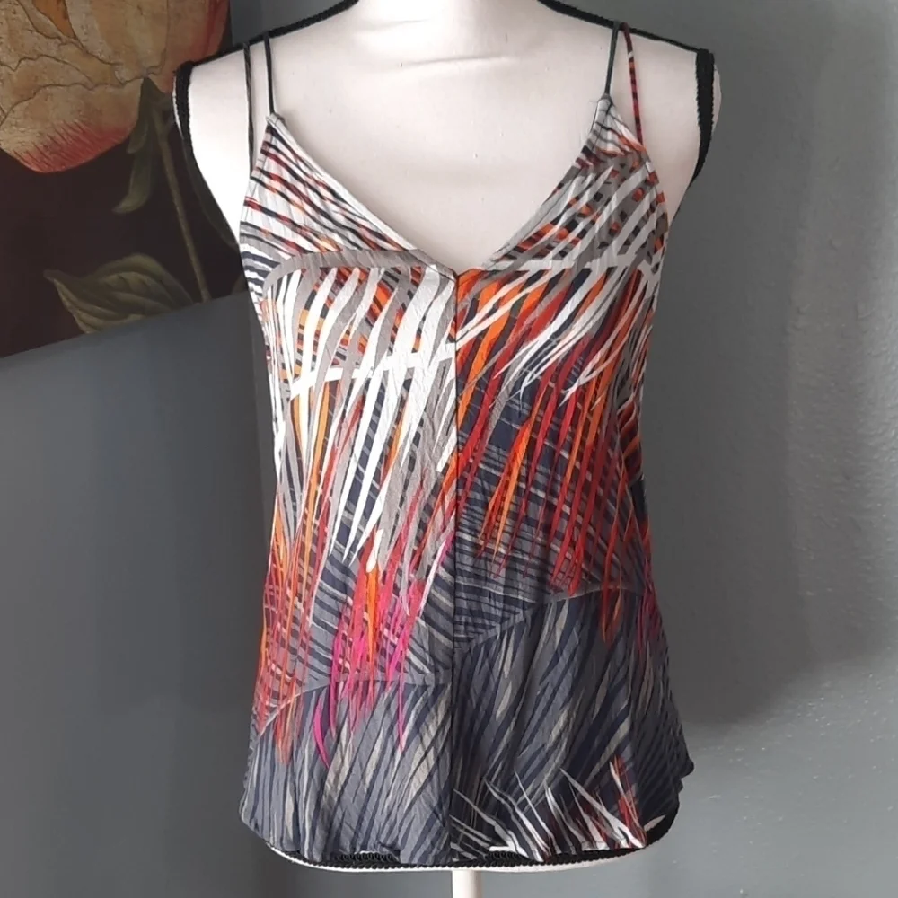 Lovestitch Strappy Tassel back Tropical Tank - Picture 2 of 9